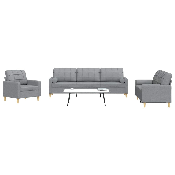 Set Canapele Cu Taburet/Perne, 4 Piese, , Textil