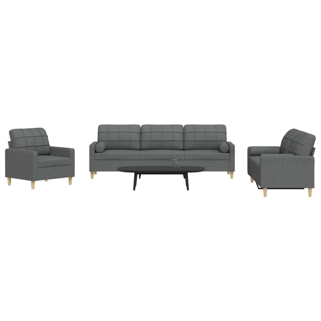 Set Canapele Cu Taburet/Perne, 4 Piese, , Textil