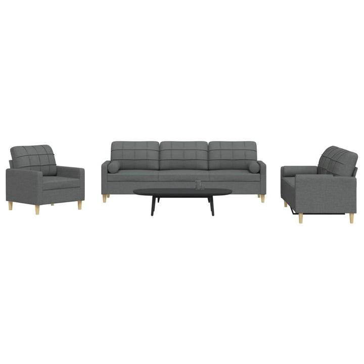 Set Canapele Cu Taburet/Perne, 4 Piese, , Textil