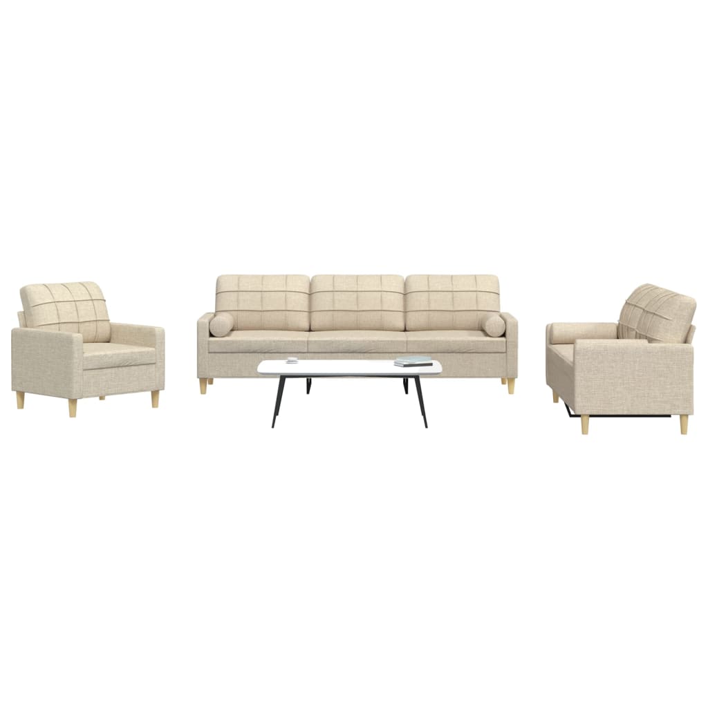 Set Canapele Cu Taburet/Perne, 4 Piese, , Textil