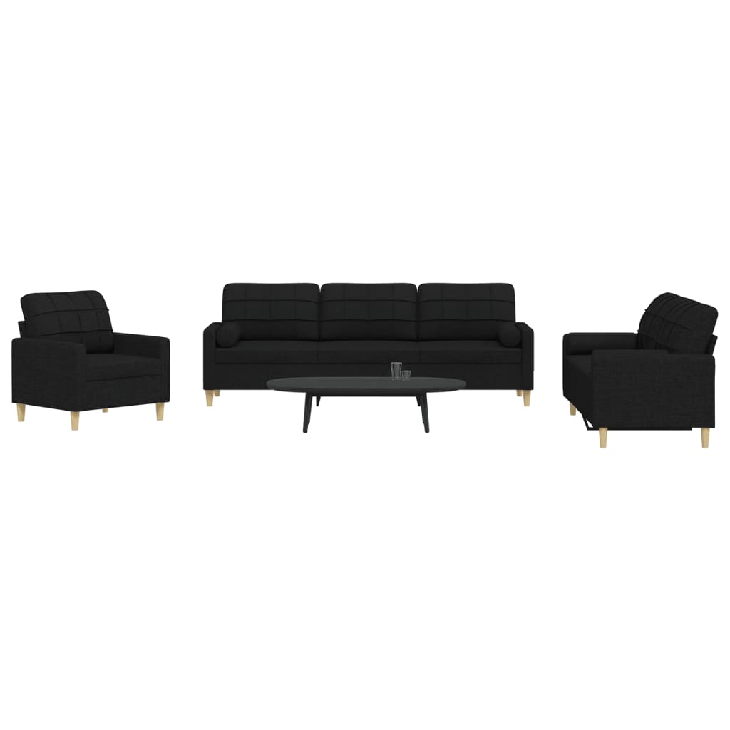 Set Canapele Cu Taburet/Perne, 4 Piese, , Textil