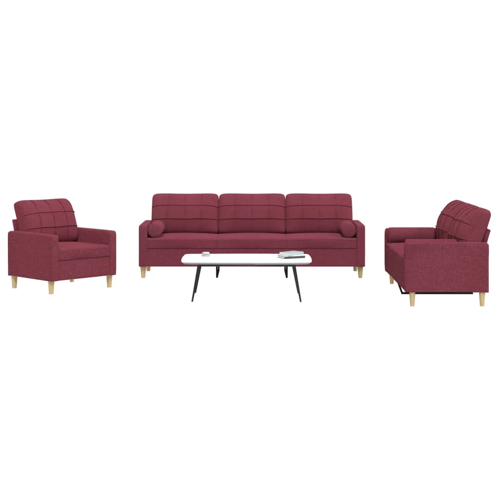 Set Canapele Cu Taburet/Perne, 4 Piese, , Textil