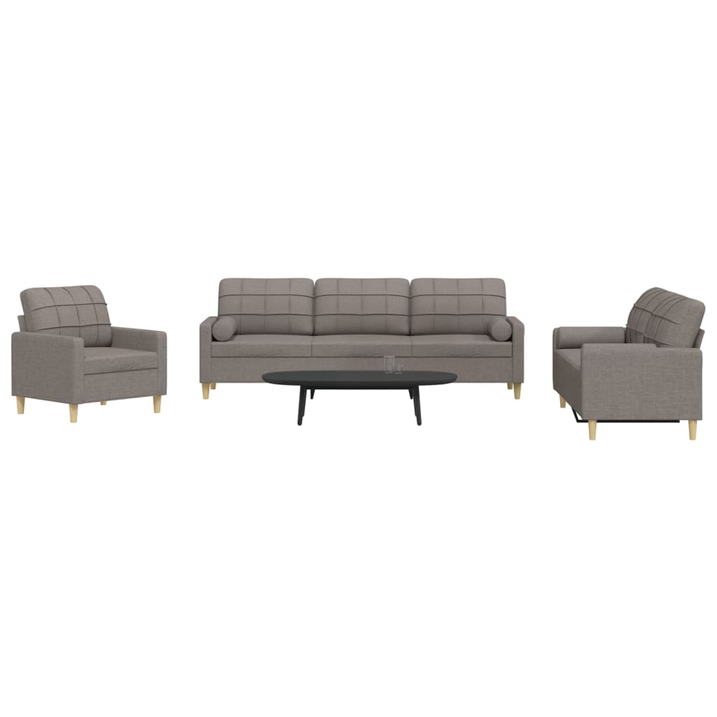 Set Canapele Cu Taburet/Perne, 4 Piese, , Textil