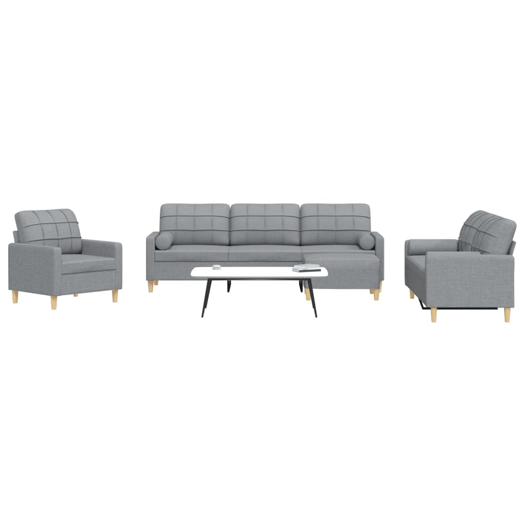 Set Canapele Cu Taburet/Perne, 4 Piese, , Textil
