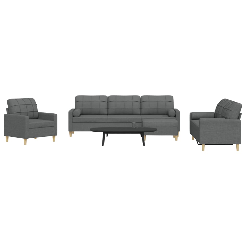 Set Canapele Cu Taburet/Perne, 4 Piese, , Textil