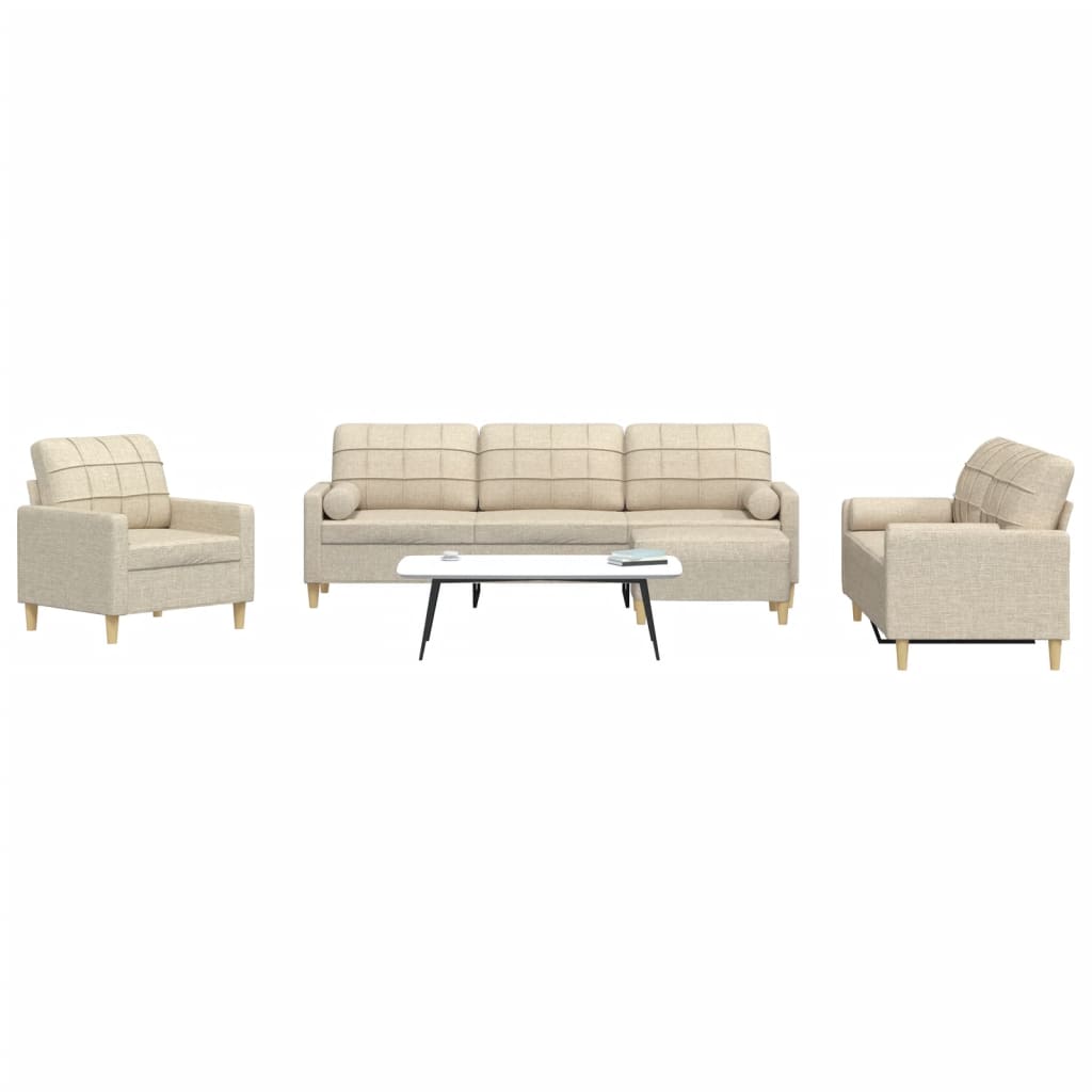 Set Canapele Cu Taburet/Perne, 4 Piese, , Textil