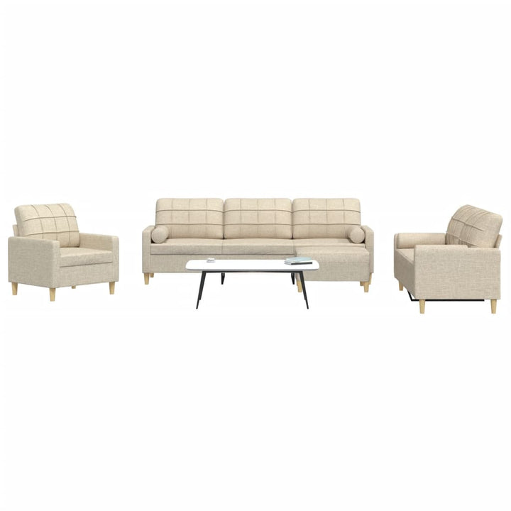 Set Canapele Cu Taburet/Perne, 4 Piese, , Textil
