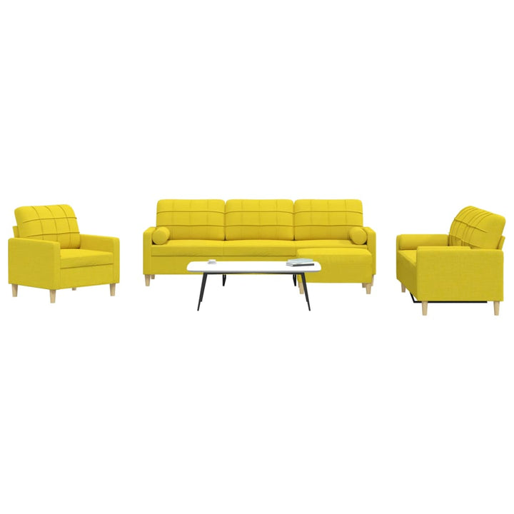 Set Canapele Cu Taburet/Perne, 4 Piese, , Textil