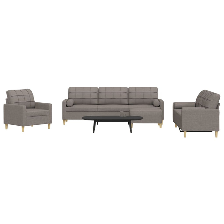 Set Canapele Cu Taburet/Perne, 4 Piese, , Textil
