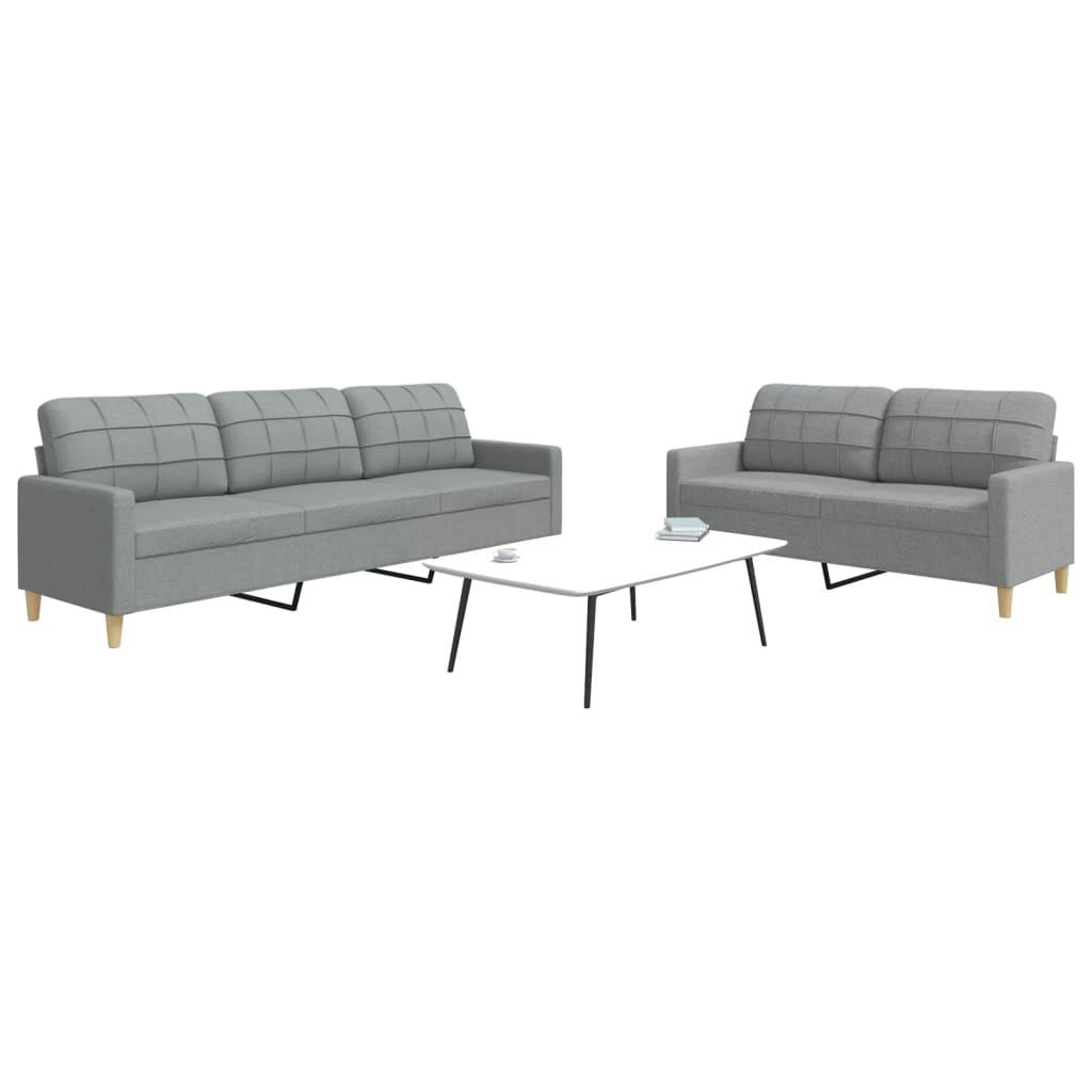 Set De Canapele Cu Perne Rulou, 2 Piese, , Textil