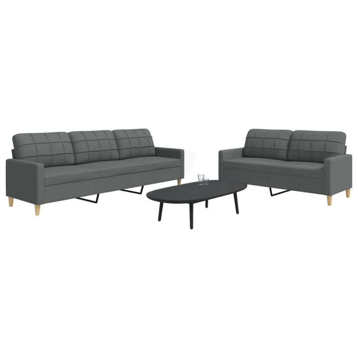 Set De Canapele Cu Perne Rulou, 2 Piese, , Textil