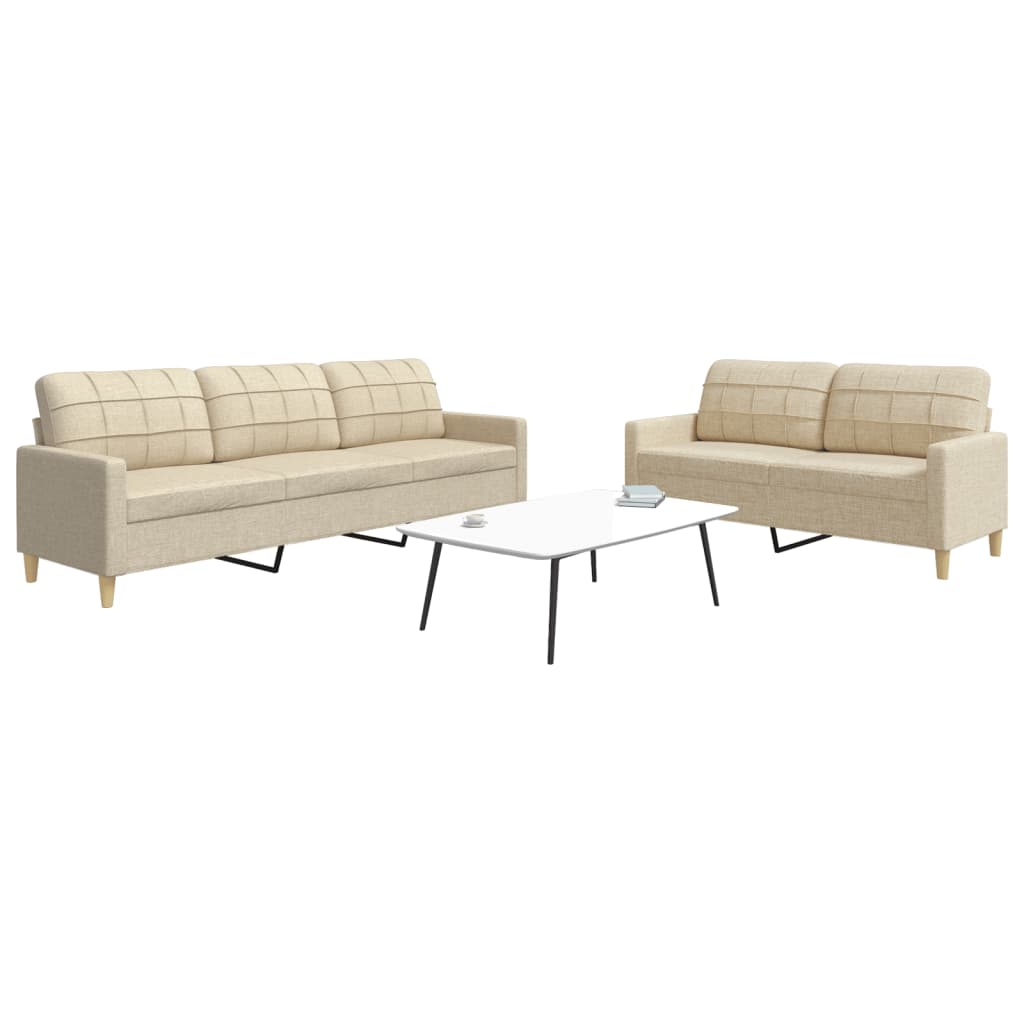 Set De Canapele Cu Perne Rulou, 2 Piese, , Textil