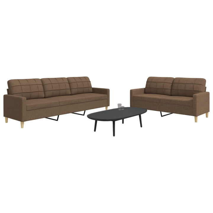 Set De Canapele Cu Perne Rulou, 2 Piese, , Textil
