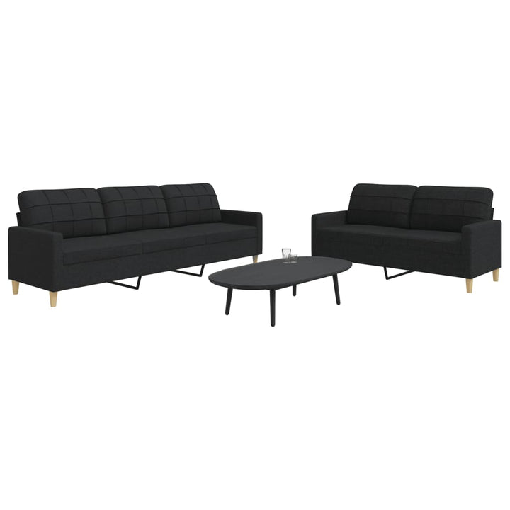 Set De Canapele Cu Perne Rulou, 2 Piese, , Textil