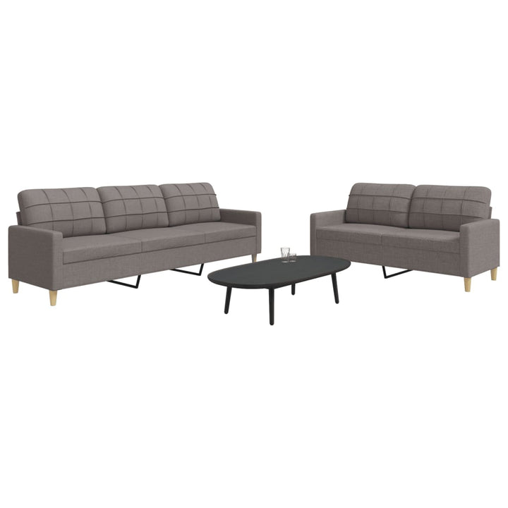 Set De Canapele Cu Perne Rulou, 2 Piese, , Textil