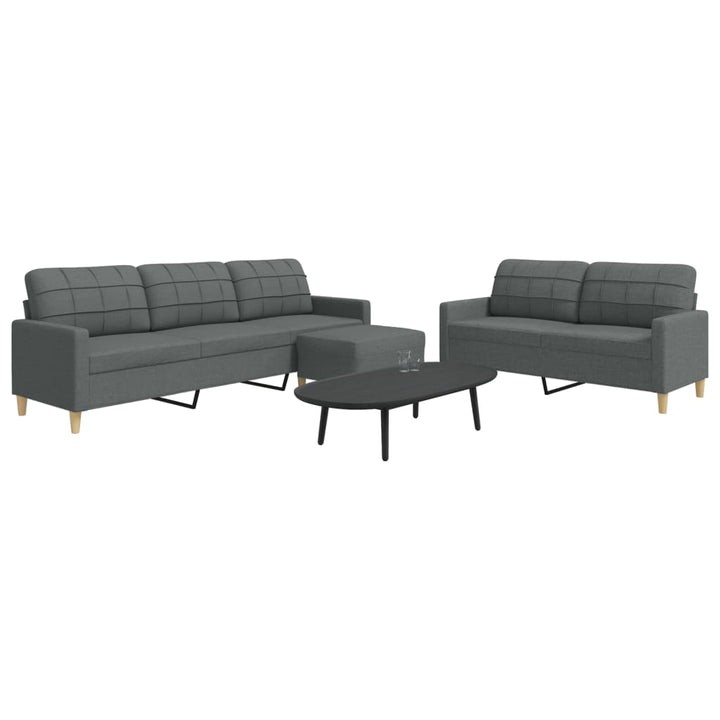 Set De Canapele Cu Perne Rulou, 2 Piese, , Textil