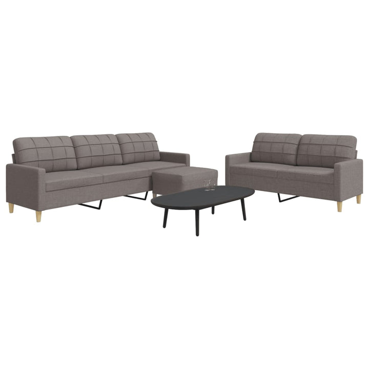 Set De Canapele Cu Perne Rulou, 2 Piese, , Textil