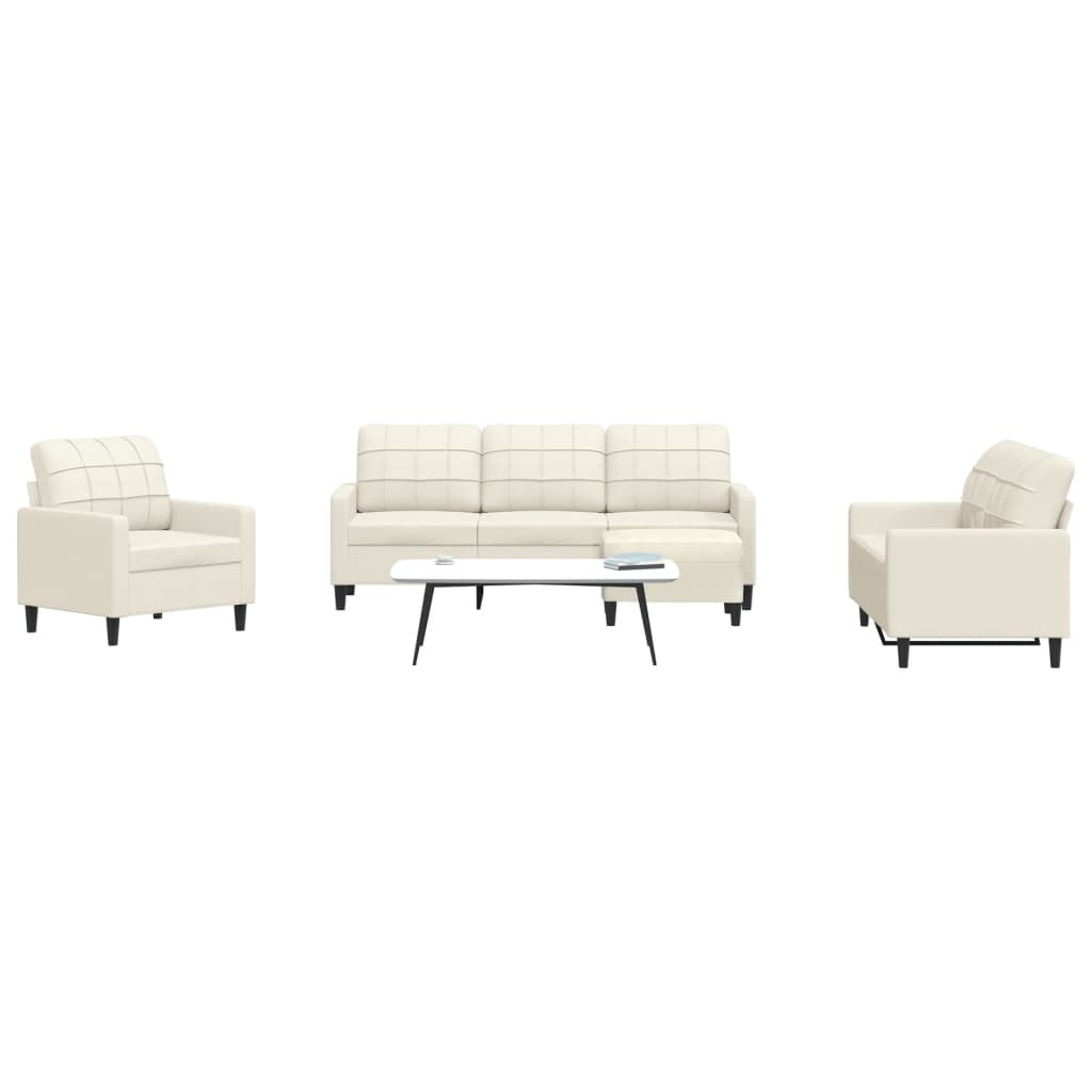 Set De Canapele Cu Perne, 3 Piese, , Catifea