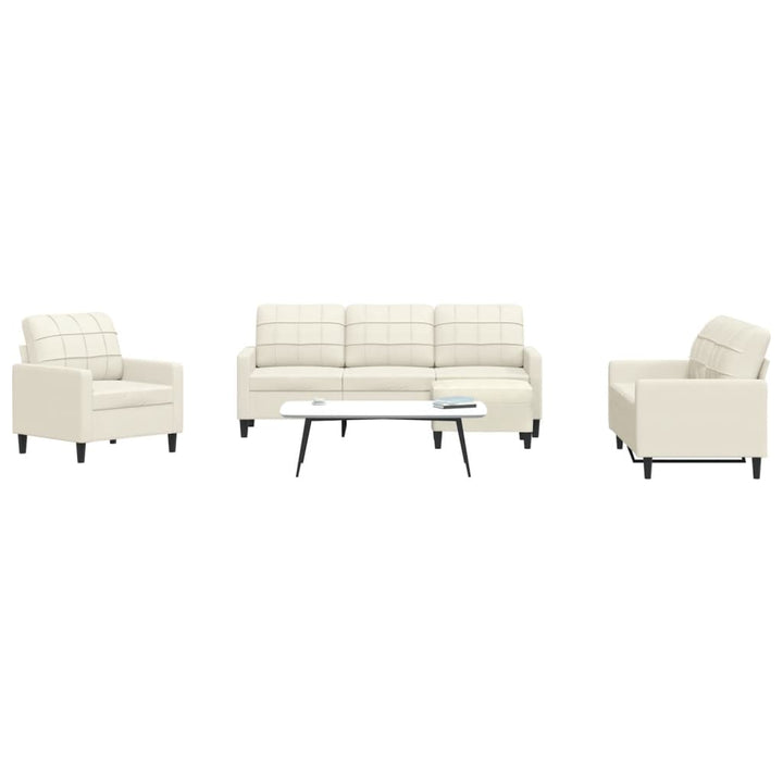 Set De Canapele Cu Perne, 3 Piese, , Catifea