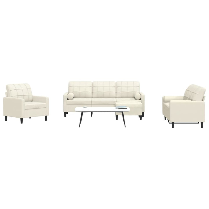 Set De Canapele Cu Perne, 3 Piese, , Catifea