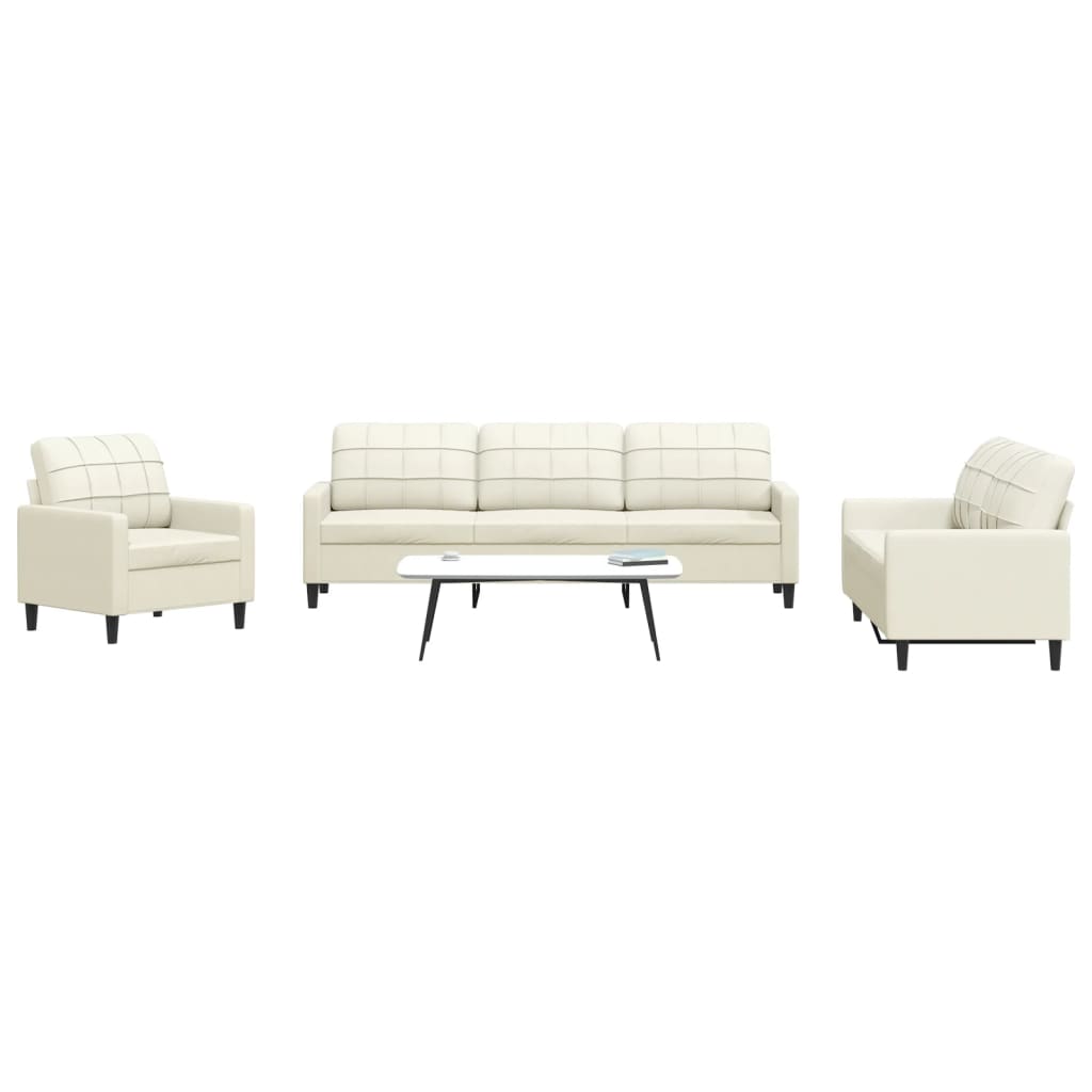 Set De Canapele Cu Perne, 3 Piese, , Catifea