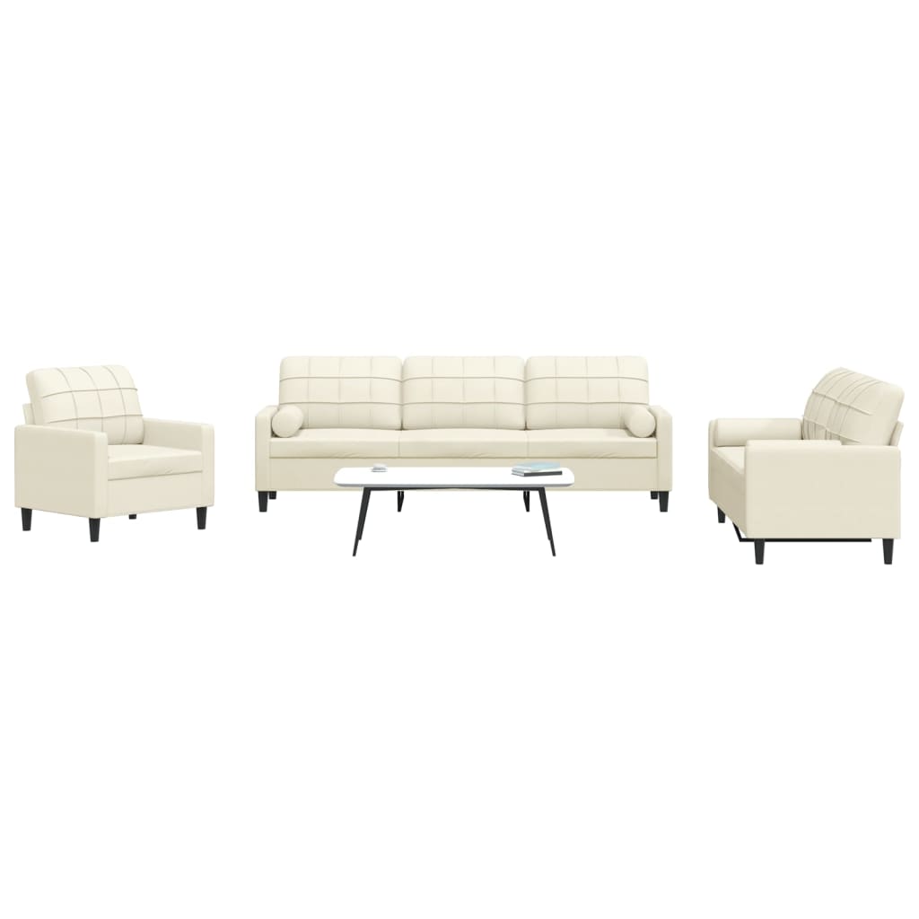 Set De Canapele Cu Perne, 3 Piese, , Catifea