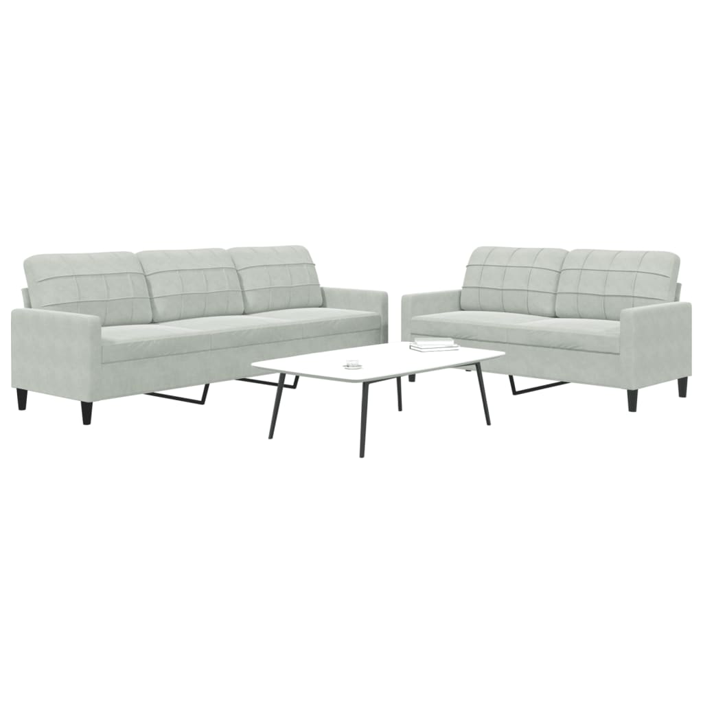 Set De Canapele Cu Perne, 2 Piese, , Catifea