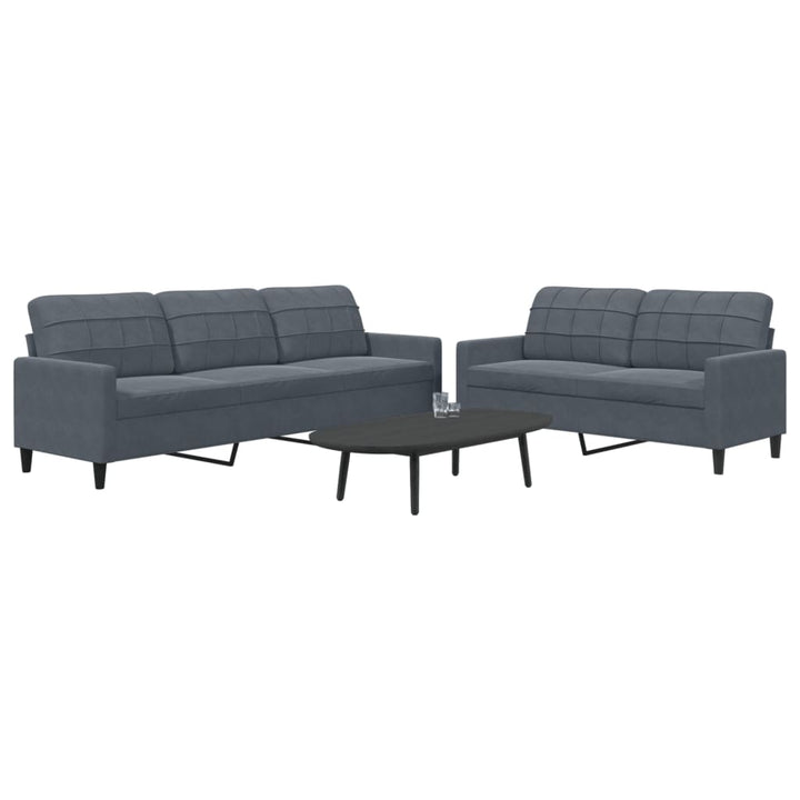 Set De Canapele Cu Perne, 2 Piese, , Catifea