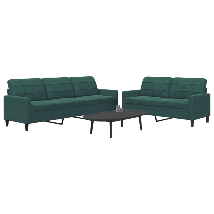 Set De Canapele Cu Perne, 2 Piese, , Catifea