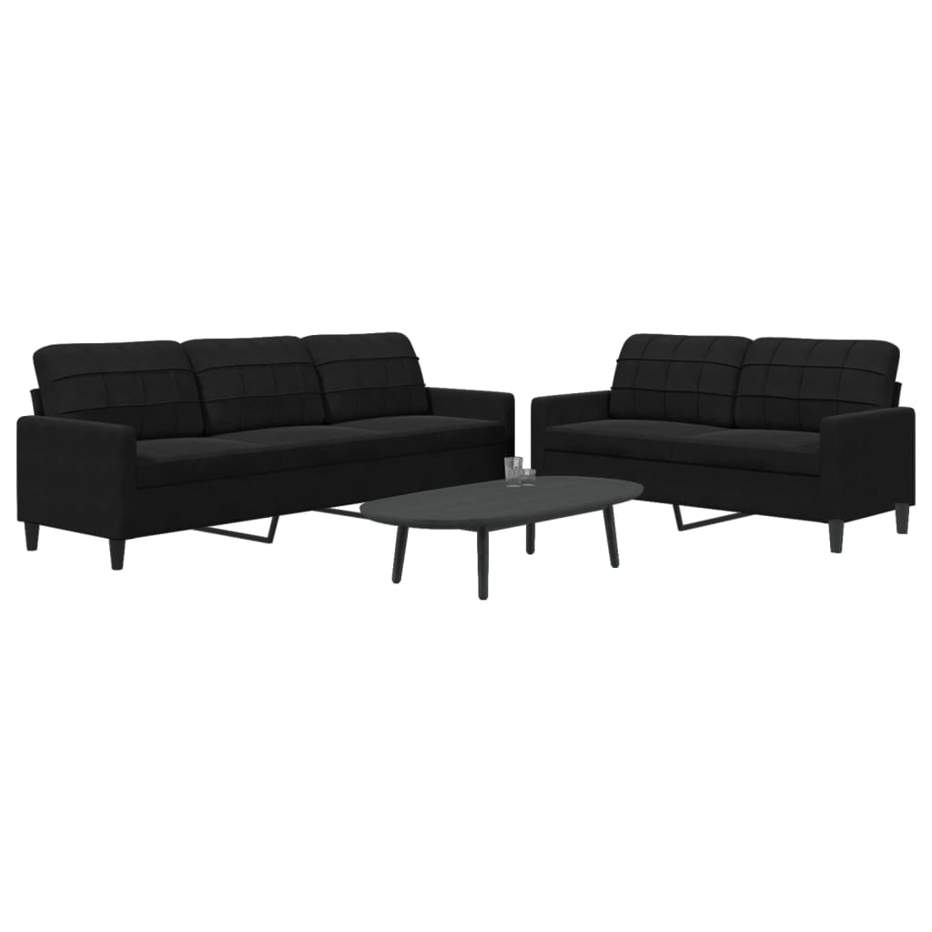 Set De Canapele Cu Perne, 2 Piese, , Catifea