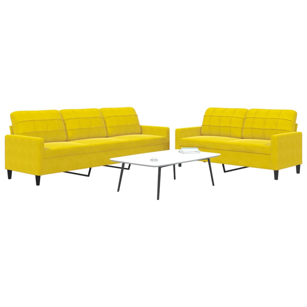 Set De Canapele Cu Perne, 2 Piese, , Catifea
