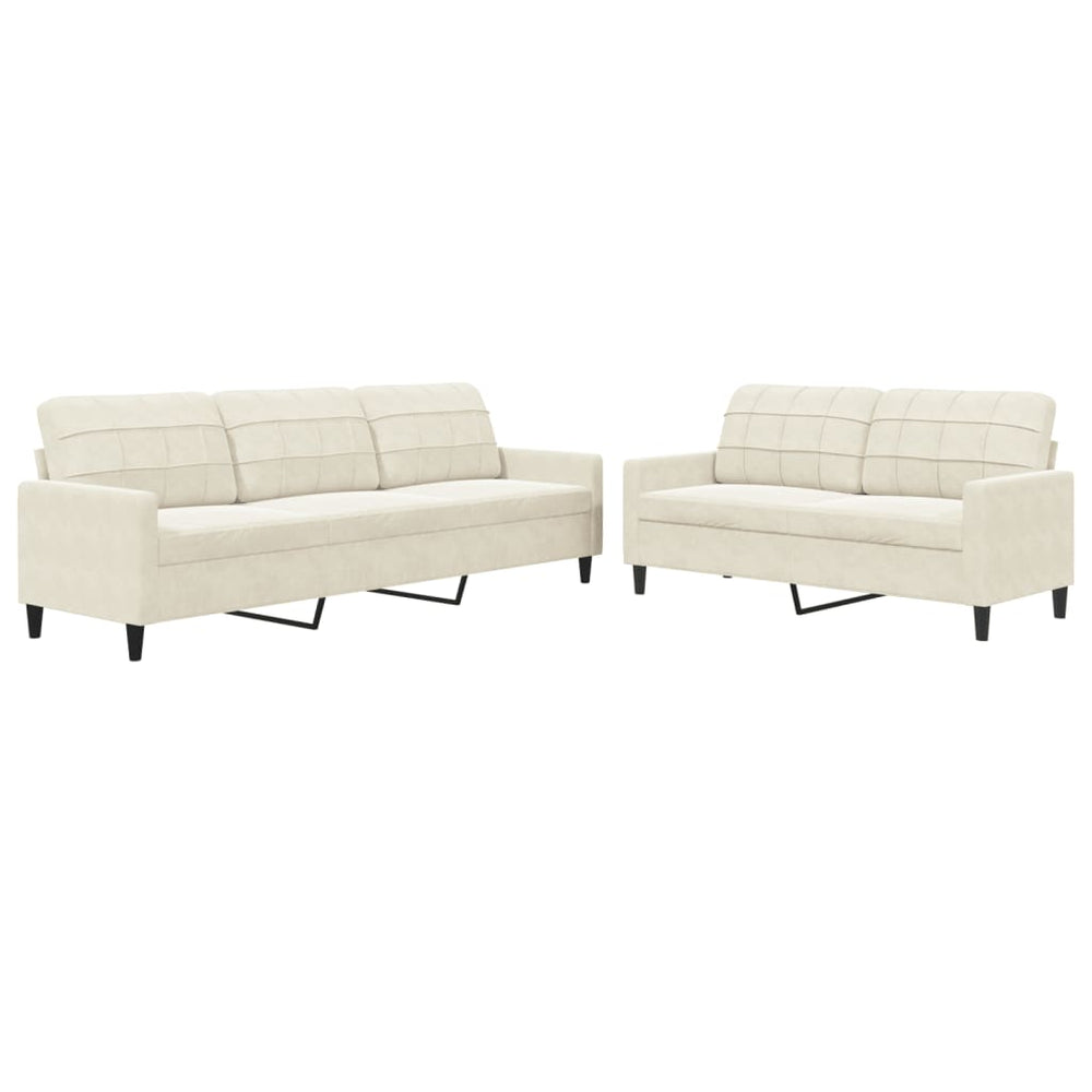 Set De Canapele Cu Perne, 2 Piese, , Catifea
