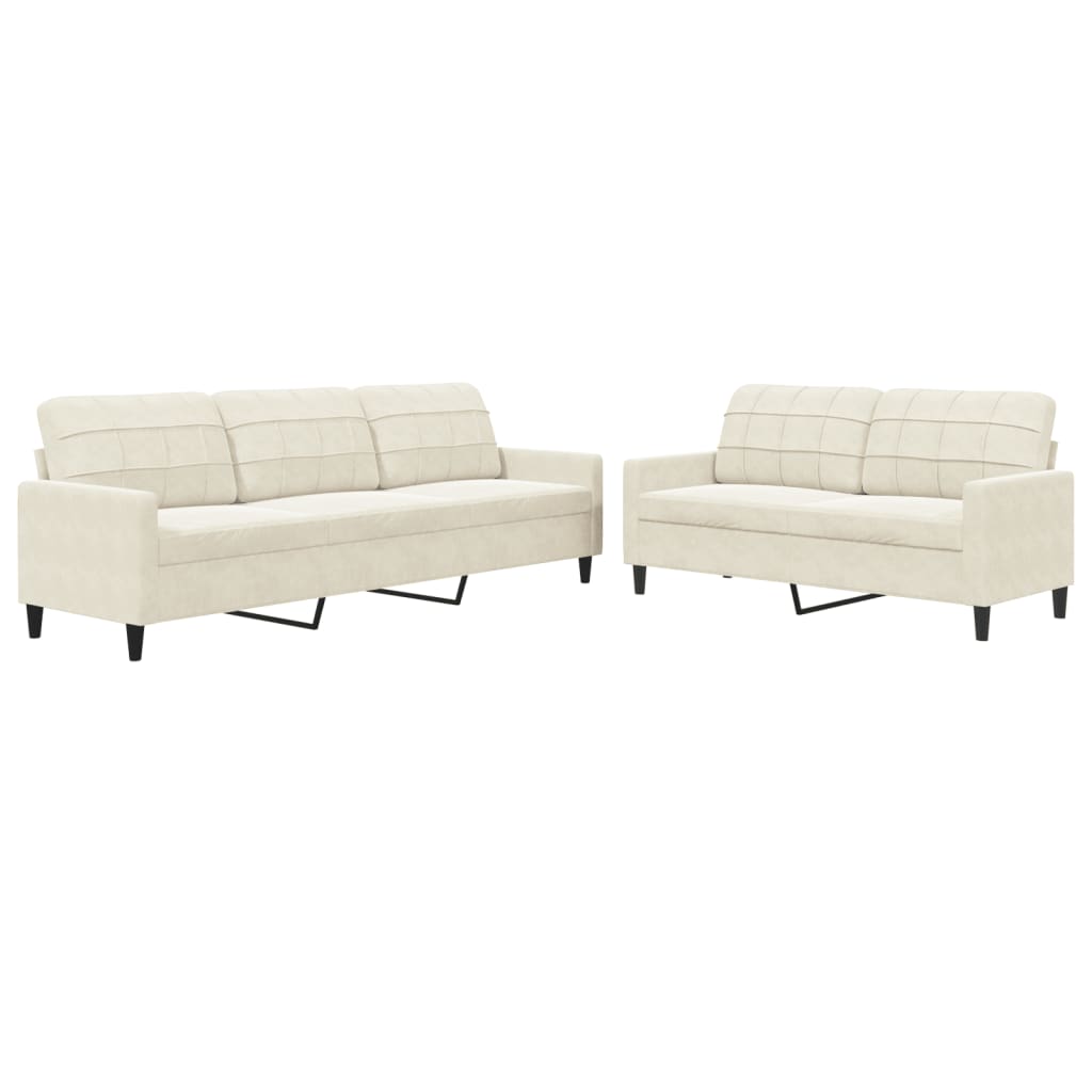 Set De Canapele Cu Perne, 2 Piese, , Catifea