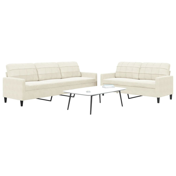 Set De Canapele Cu Perne, 2 Piese, , Catifea