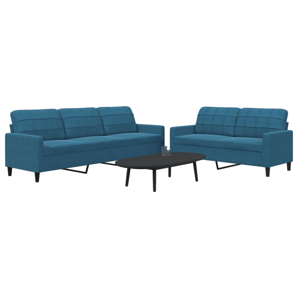 Set De Canapele Cu Perne, 2 Piese, , Catifea