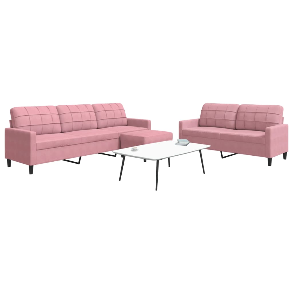 Set De Canapele Cu Perne, 2 Piese, , Catifea