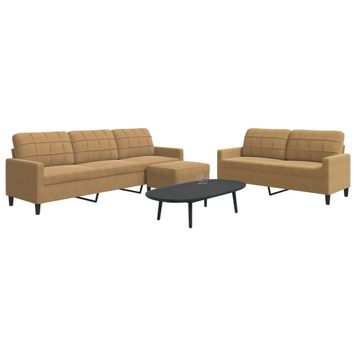 Set De Canapele Cu Perne, 2 Piese, , Catifea