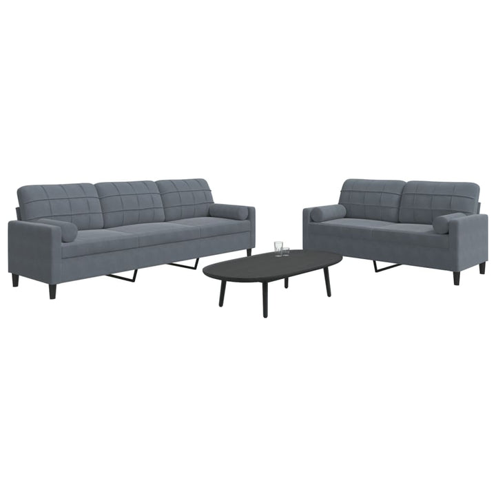 Set De Canapele Cu Perne, 2 Piese, , Catifea