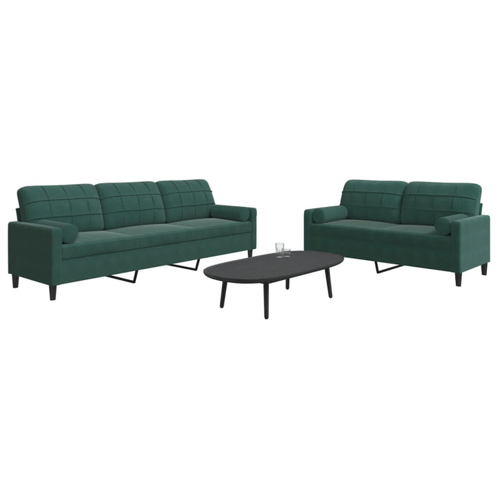 Set De Canapele Cu Perne, 2 Piese, , Catifea