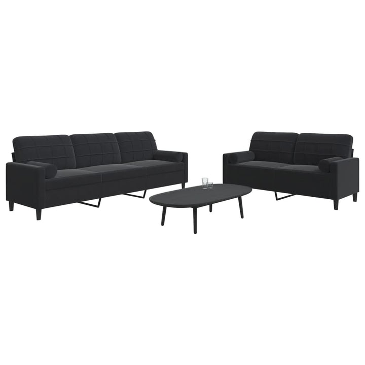 Set De Canapele Cu Perne, 2 Piese, , Catifea
