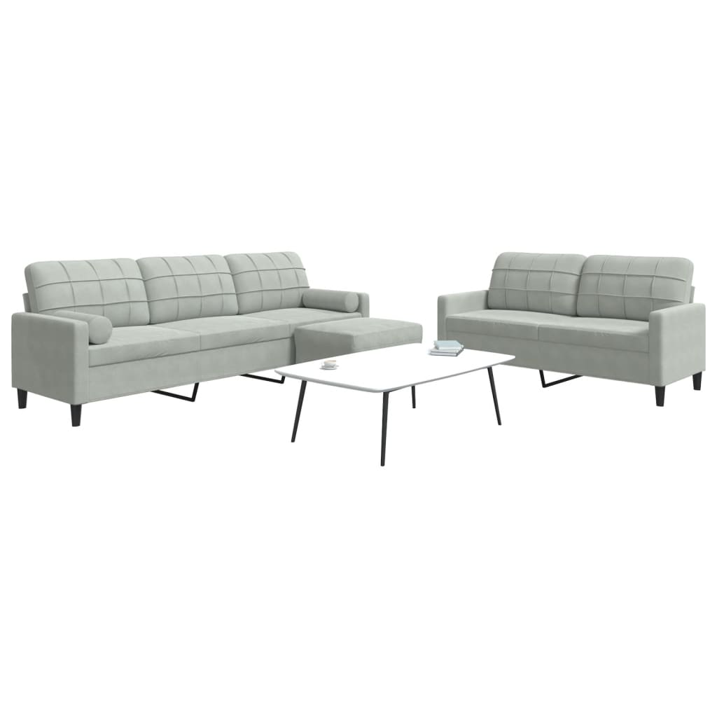 Set De Canapele Cu Perne, 2 Piese, , Catifea