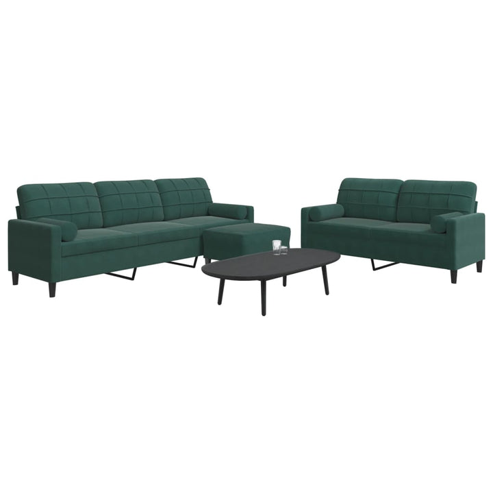 Set De Canapele Cu Perne, 2 Piese, , Catifea