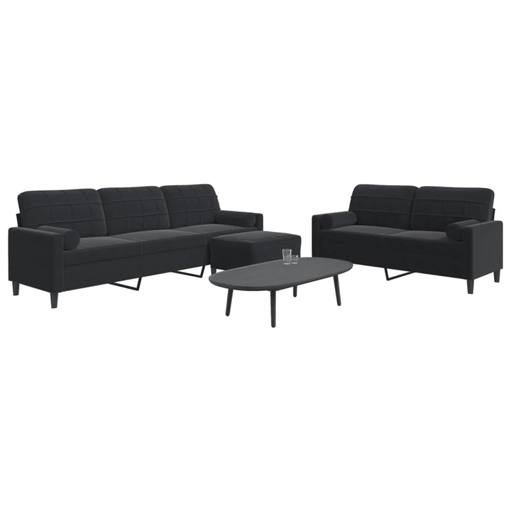 Set De Canapele Cu Perne, 2 Piese, , Catifea