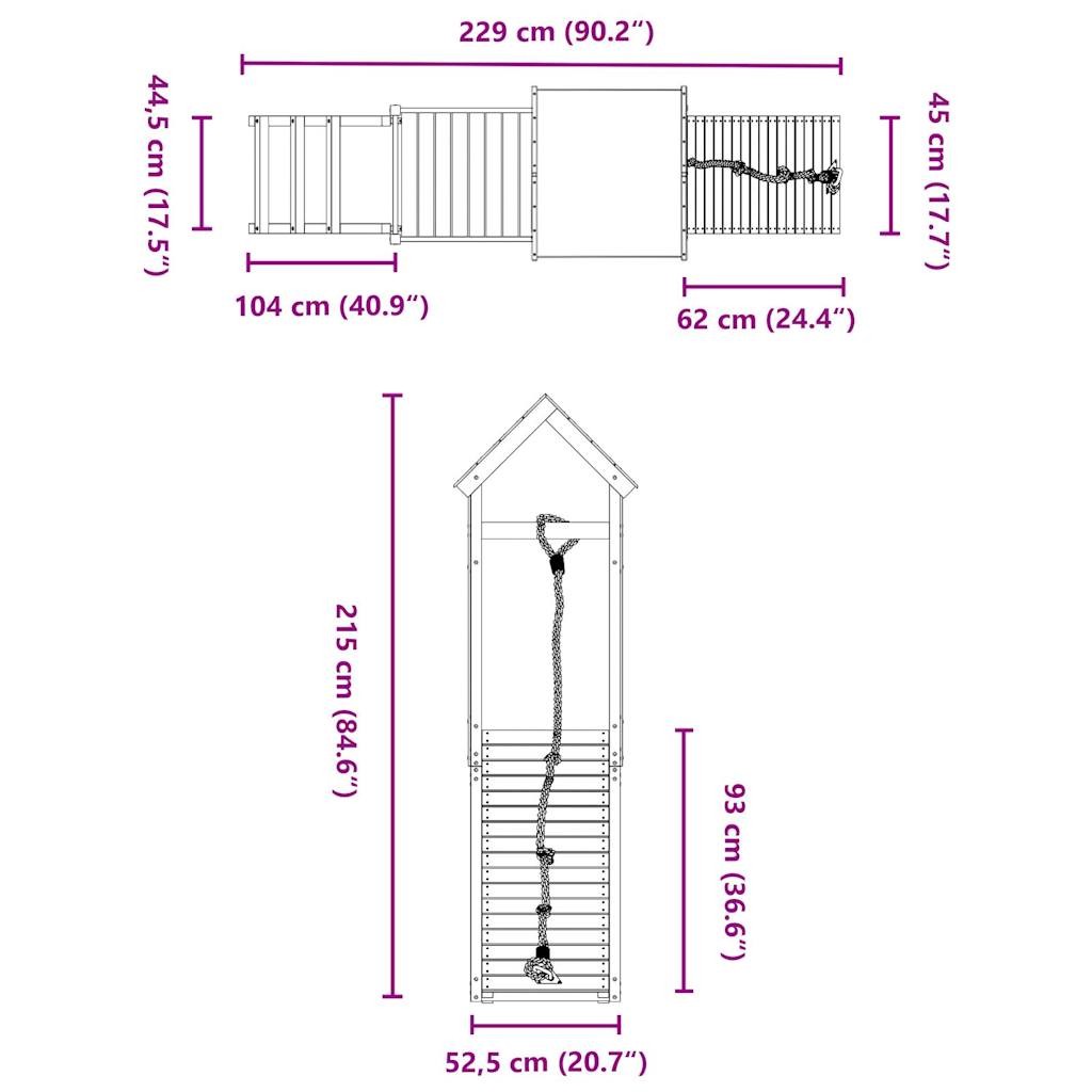 Set De Joacă Pentru Exterior, Lemn De Pin Impregnat