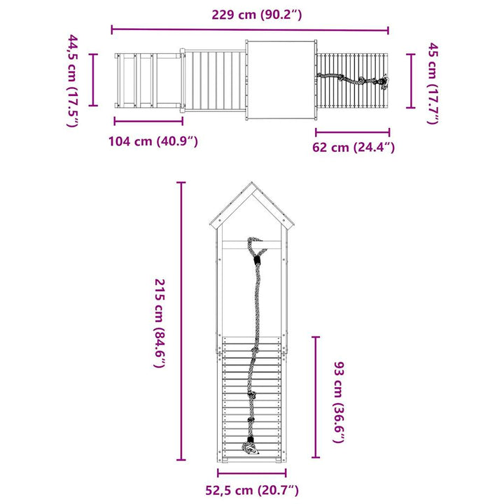 Set De Joacă Pentru Exterior, Lemn De Pin Impregnat
