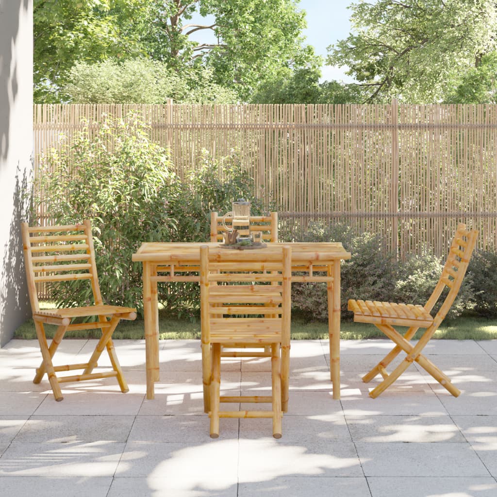 Set Mobilier De Grădină, 5 Piese, Bambus