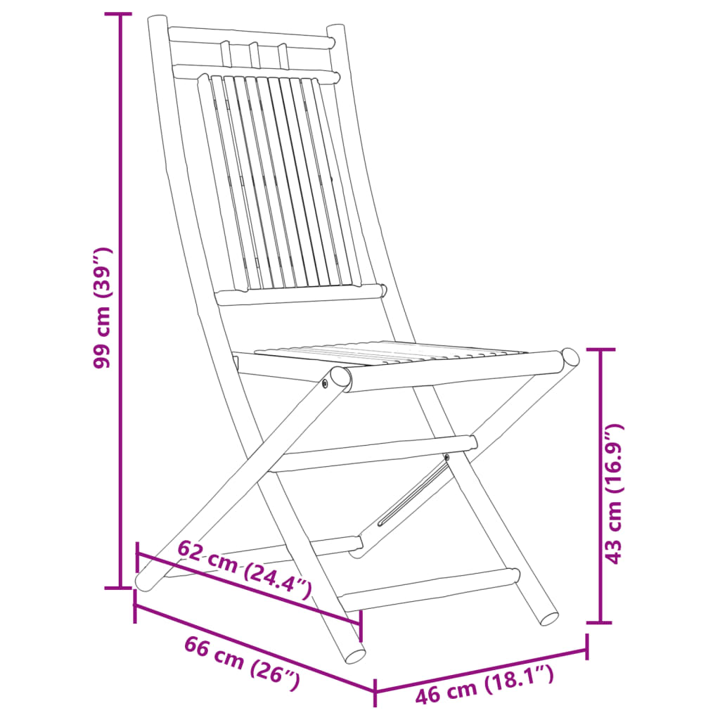 Set Mobilier De Grădină, 5 Piese, Bambus