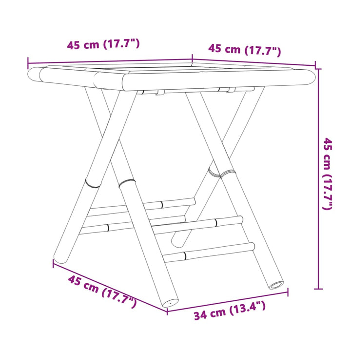 Set Mobilier Bistro, 3 Piese, Bambus