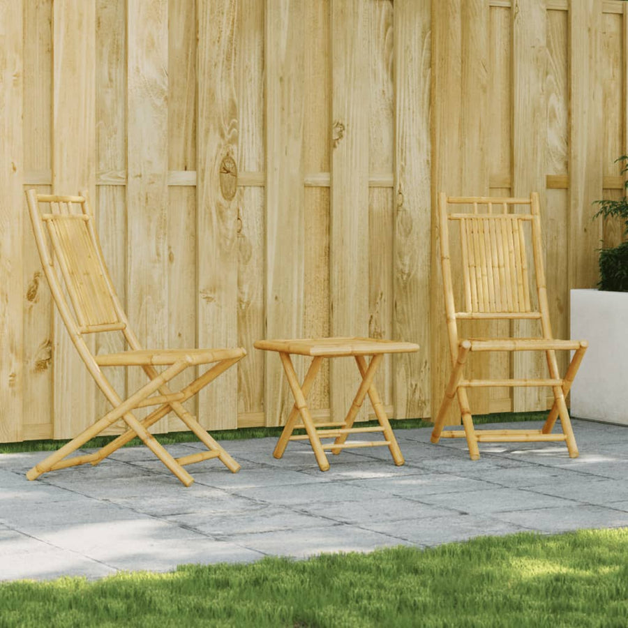 Set Mobilier Bistro, 3 Piese, Bambus
