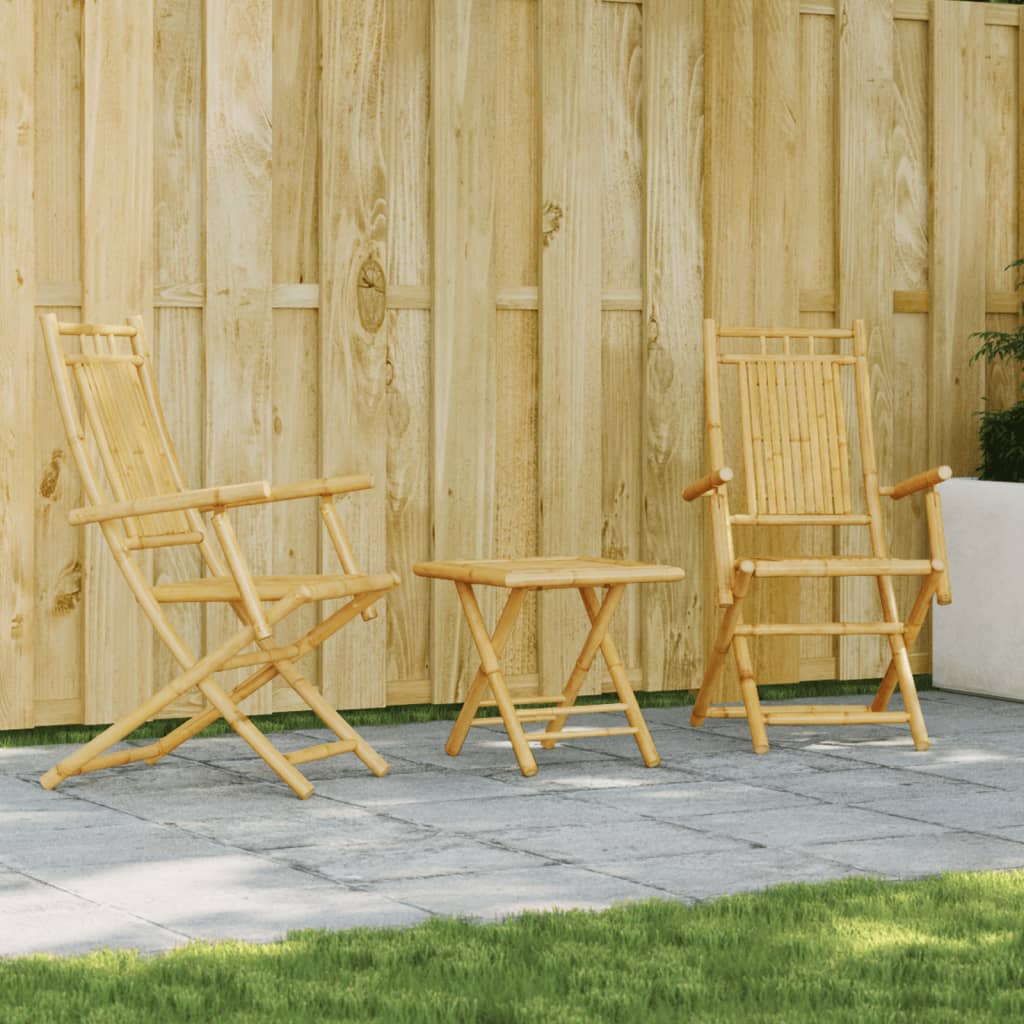 Set Mobilier Bistro, 3 Piese, Bambus